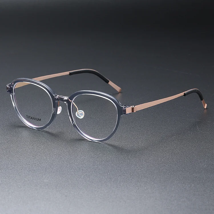 Stylish Pure Top-quality Men Ultra-light Eyeglasses Frames Women Round Red Retro Vintage Myopia  Sunglasses