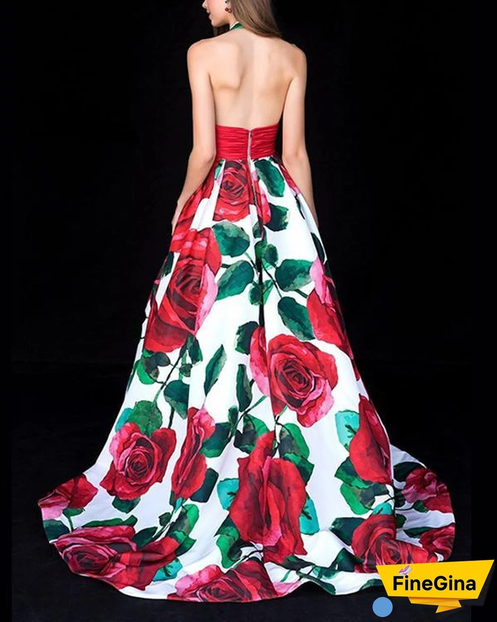 Vintage Maxi Dresses Printed  V Neck Elegant  Dresses