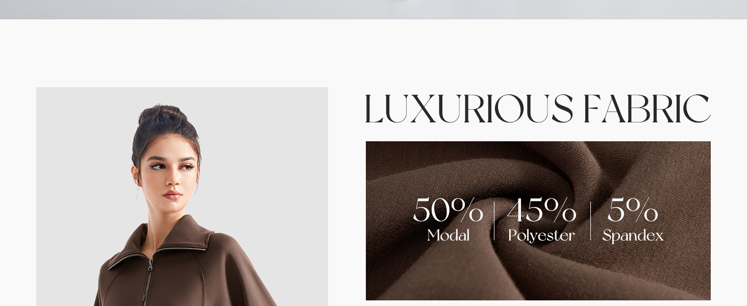 Two Piece Lounge Matching Set Wide Leg Sweatpant Half Zip Sweatshirt 5