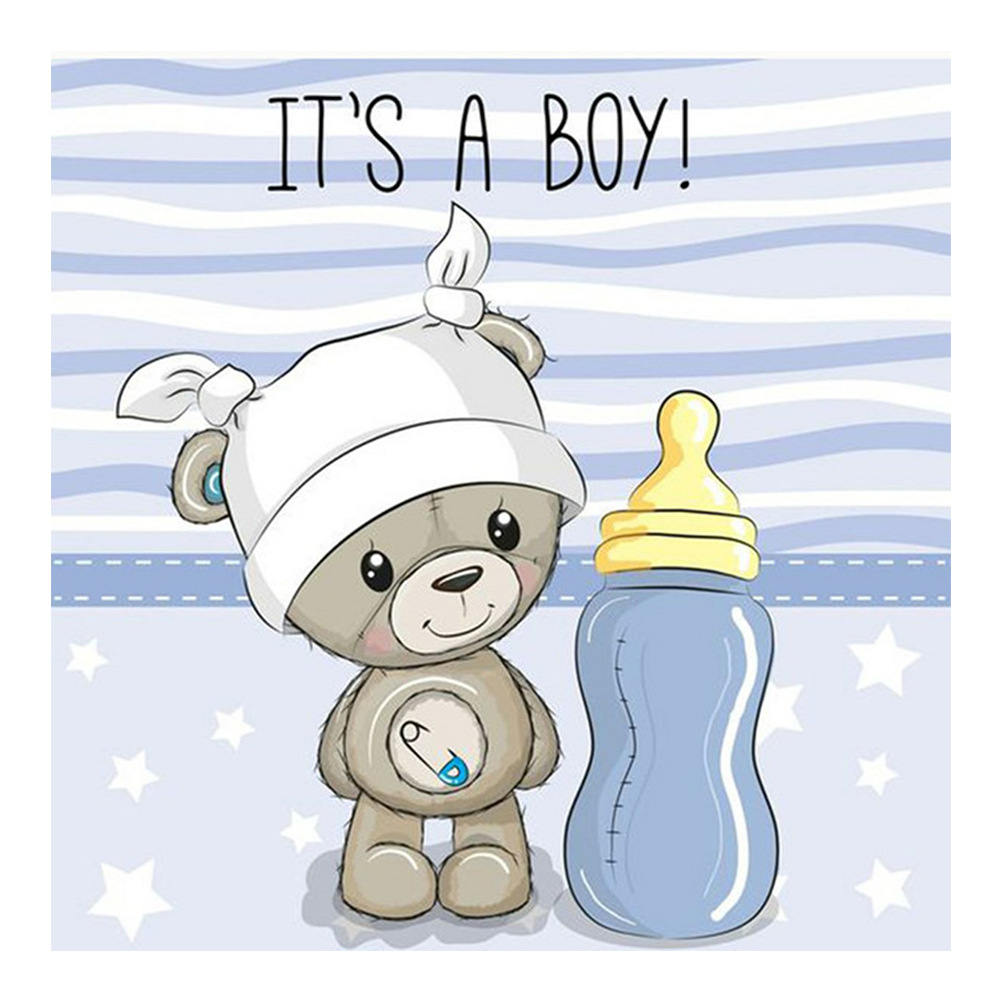 

Little Bear - 11CT Stamped Cross Stitch - 50*50CM, 501 Original