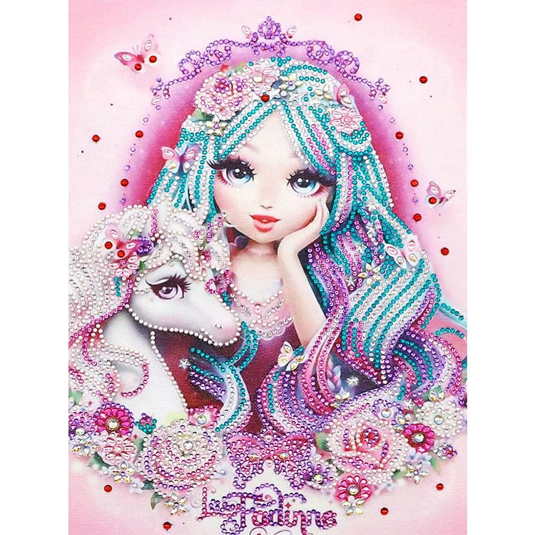 30*40cm  Special Shaped Diamond Painting Girl  Kits