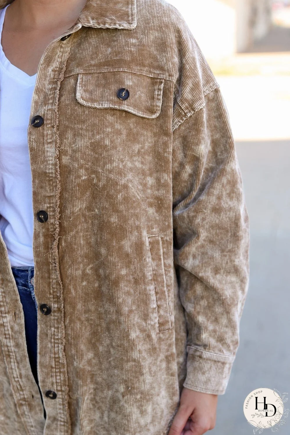 Tassel Detail Corduroy Jacket