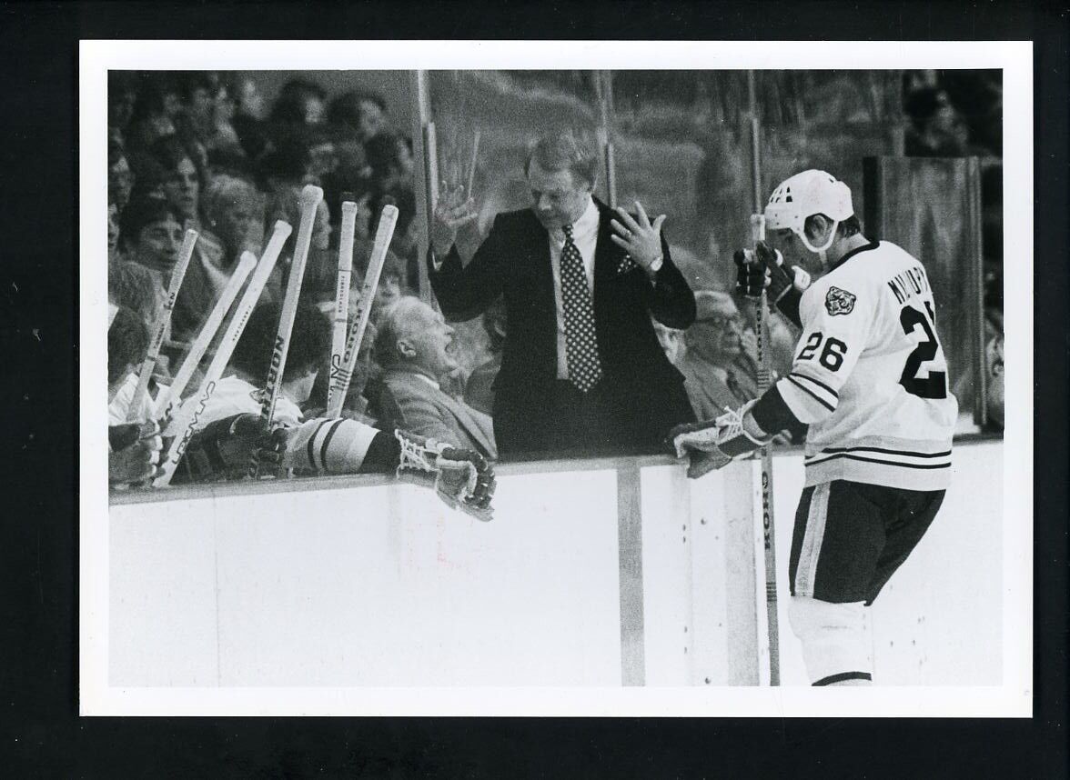 Don Cherry & Mike Milbury circa 1970's Original Photo Poster painting Boston Bruins