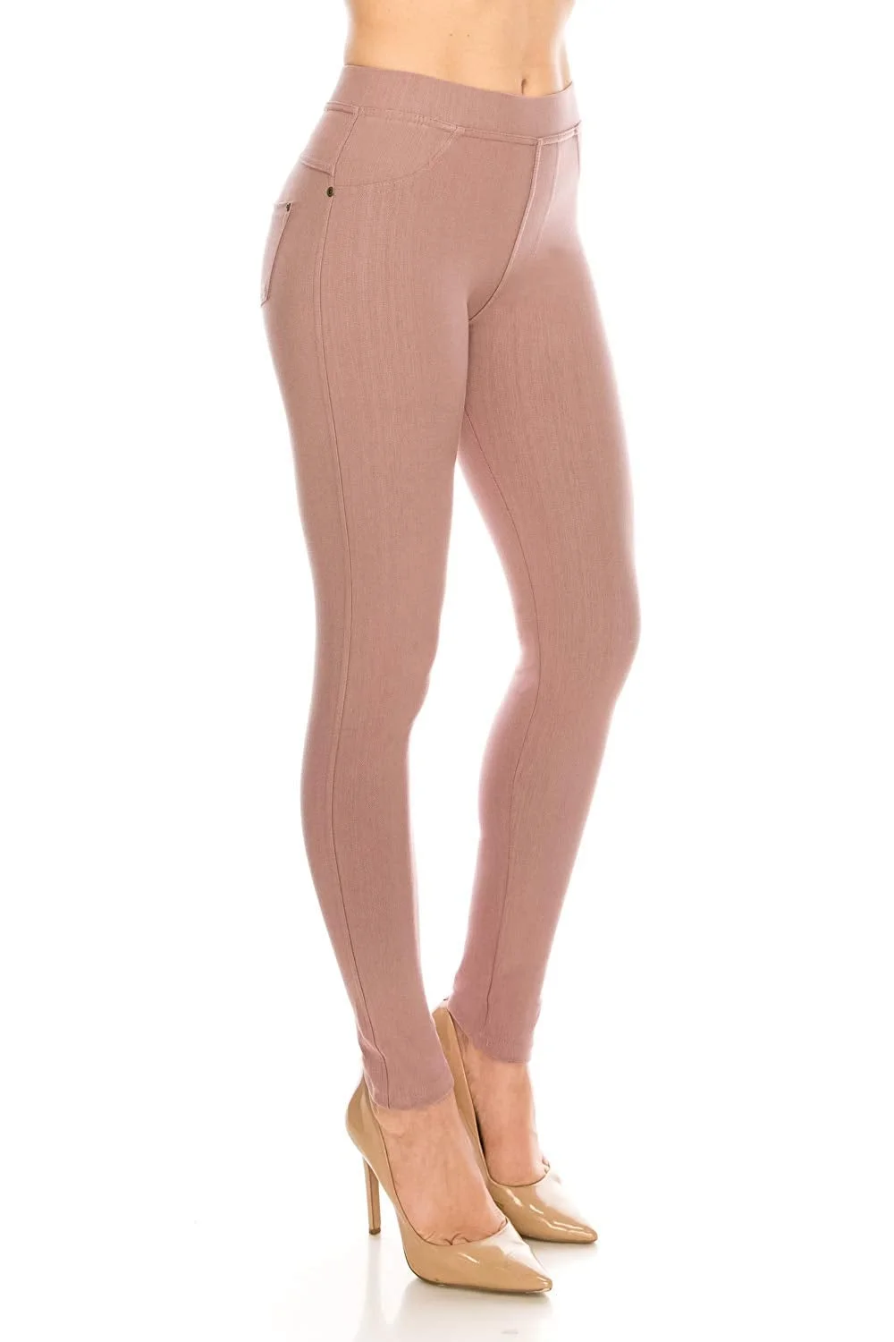 Pocket Jeggings Pants Leggings - Women Comfy Slim Fit Denim Jeans Skinny Stretch Regular Plus Size