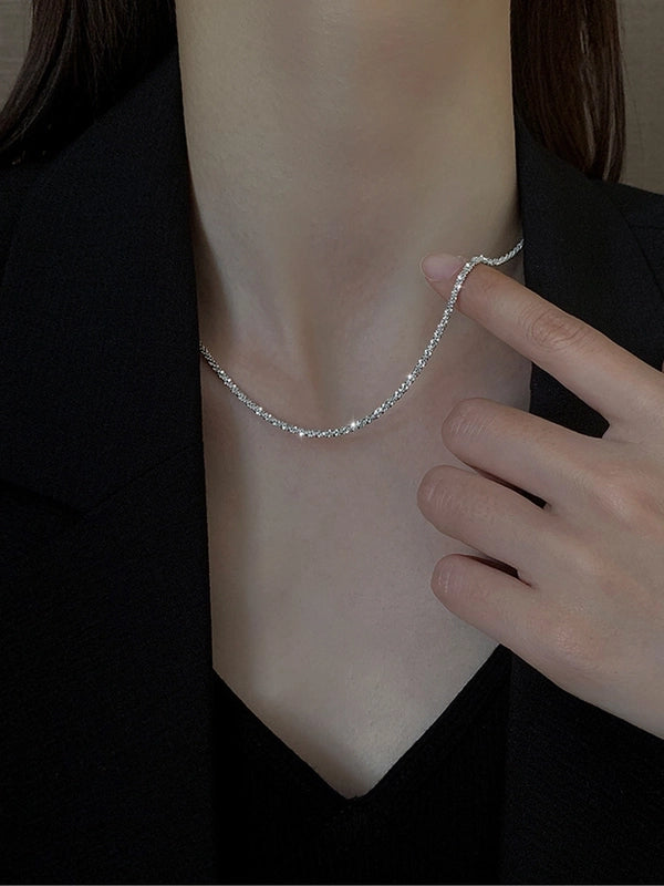 2 Pieces Minimalist Classic Style Geometric Titanium Steel Plating Pendant Necklace