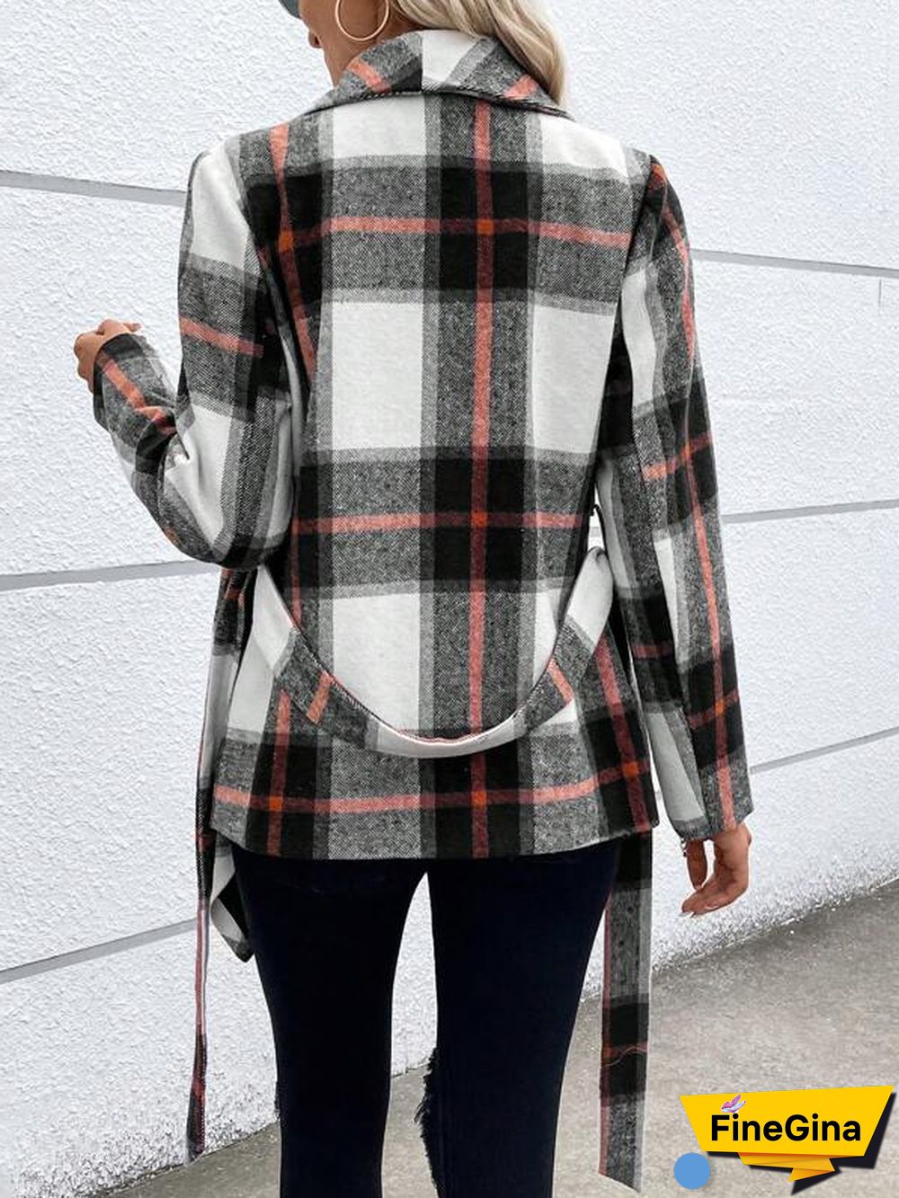 Modern Long Sleeve Plaid Outerwear