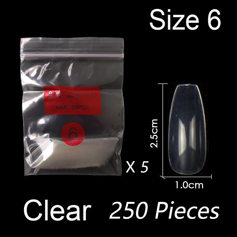 250 Pieces Same Size Oval Shape False Nail Tips For Drawing Nail Art Tips Design Prastic Acrylic Full Nails Size 0 1 2 3 4 5 6-Nail Inspo