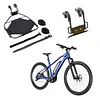 Metal Bike Front Basket Detachable Bike Front Rack Carrier 33 LBS Capacity Luggage Panniers Bag Carrier Bracket with Straps for Outdoor Travel Cycling & Commute