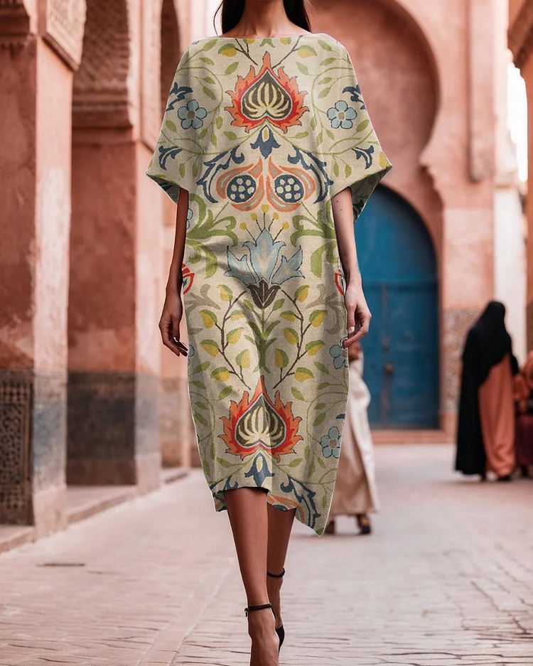 Women's Elegant Printed Loose Dress