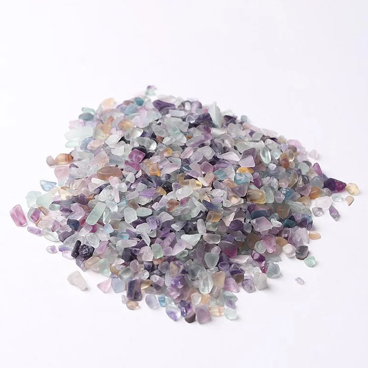 0.1kg Different Size Natural Rainbow Fluorite Chips Crystal Chips for Decoration