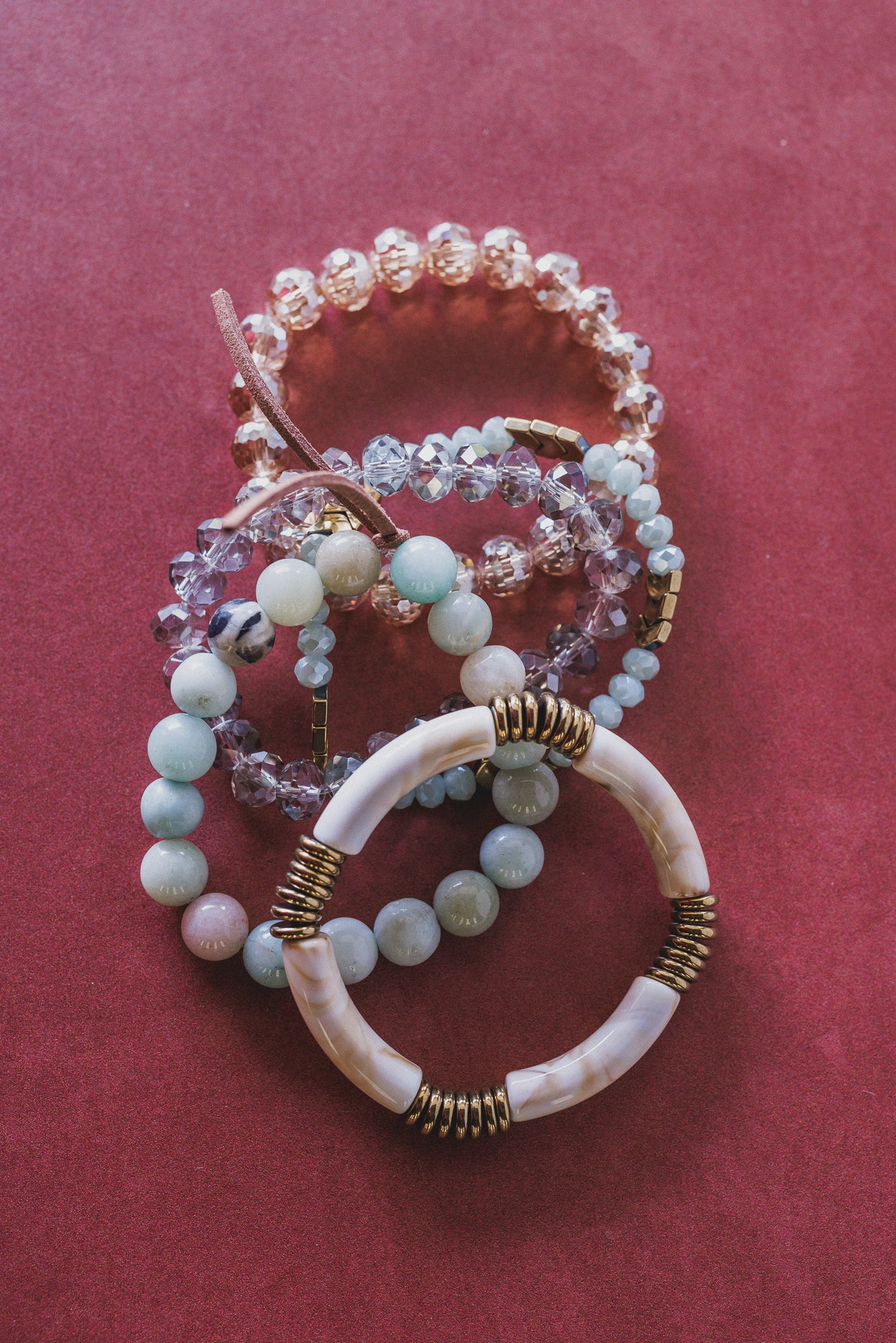 Romilly Bracelet Set - Mint Multi