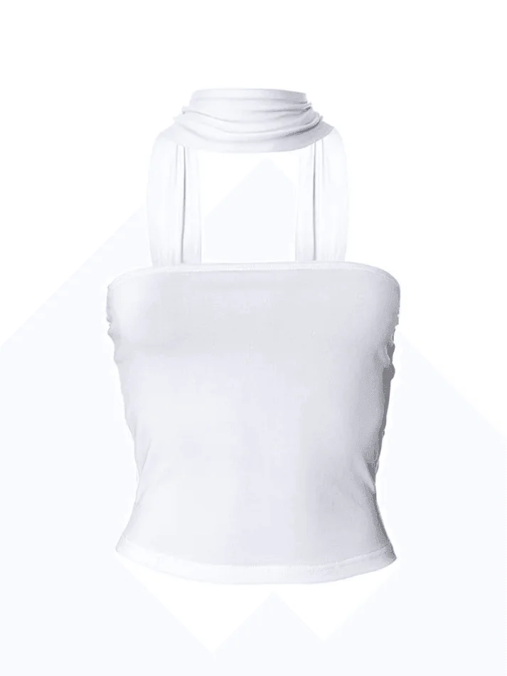 Brownm Halter Strap Bandeau Top