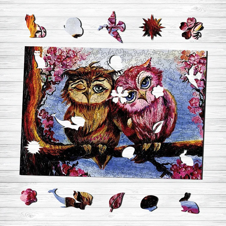 Ericpuzzle™ Ericpuzzle™Owl Besties Wooden Puzzle