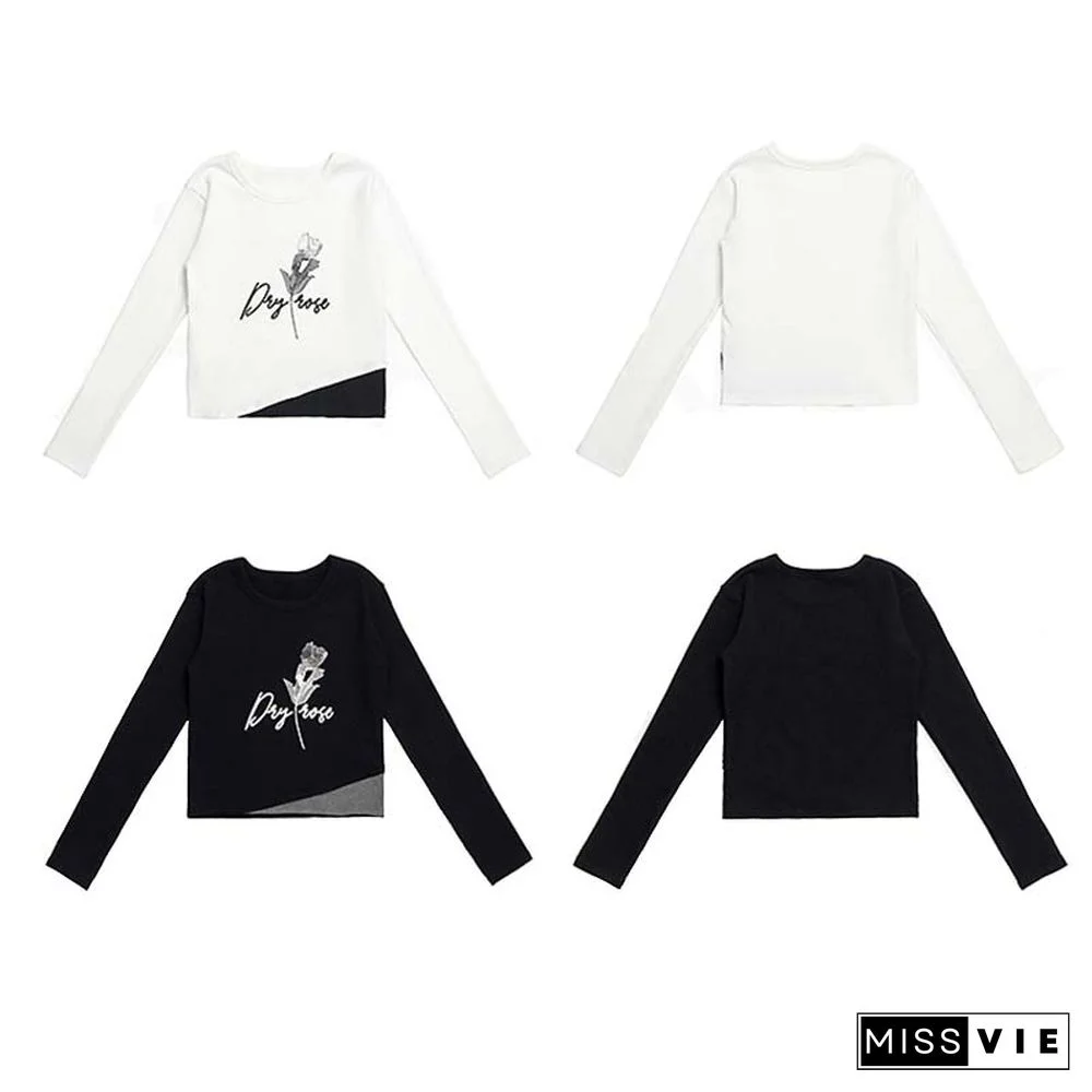 Dry Rose Pattern Print Shirt Hooded Coat