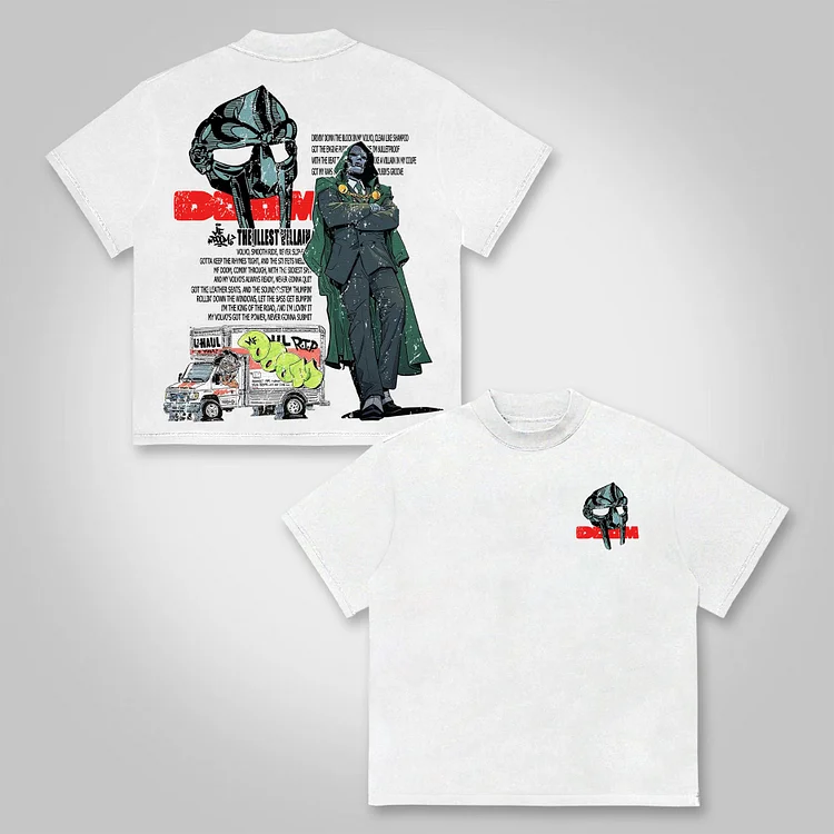 Simpfit Vintage T-Shirt aus Baumwolle mit Aufdruck „The Illest Villain Mf Doom“