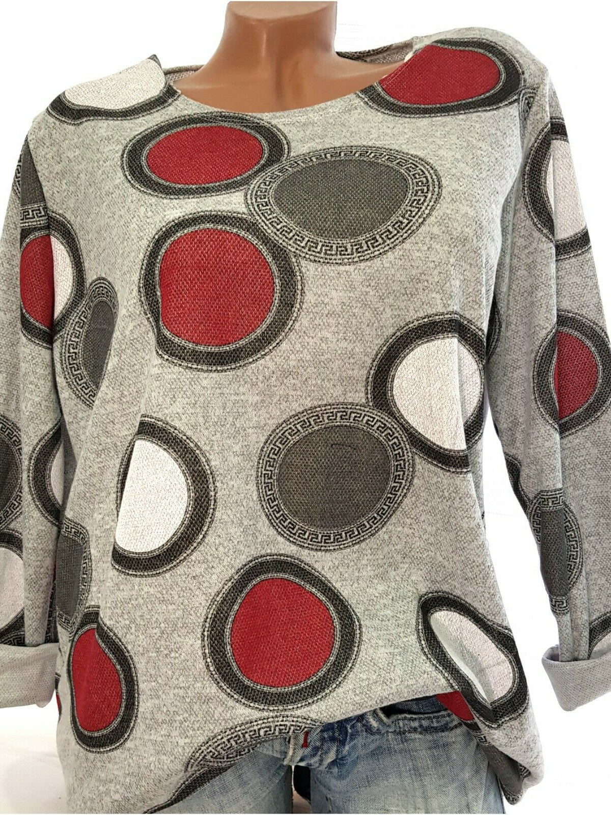 Women Long Sleeve V-neck Graphic Floral Printed Top