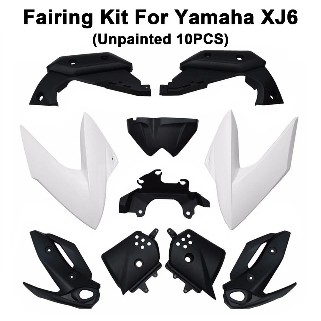 Unpainted Fairings For Yamaha XJ6 2009-2012 10 PCS ABS Plastic Fairing Kit
