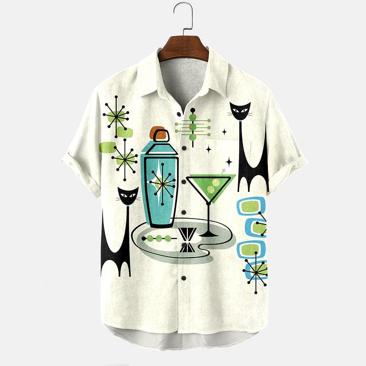 Men's Ice Cube Cocktail Print Shirt