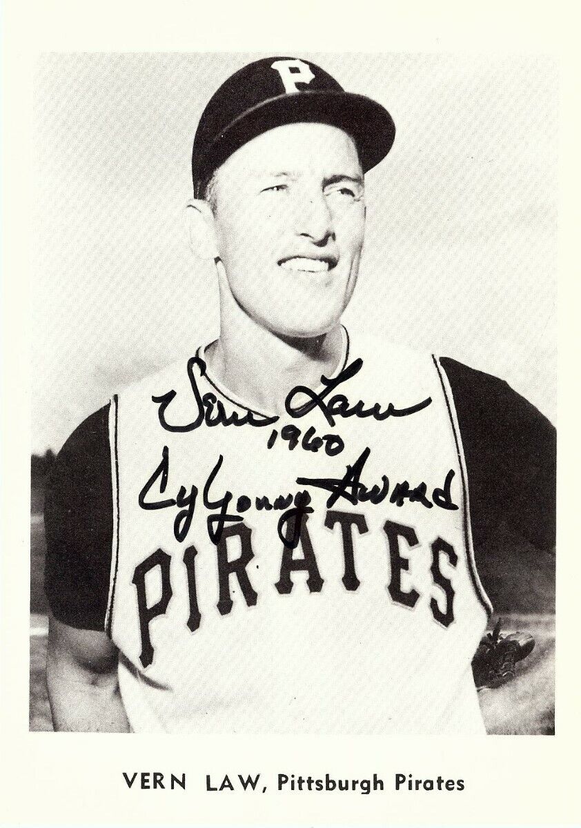 Vern Law Signed Autographed 5X7 Photo Poster painting Jay Publishing 1960 Cy Young