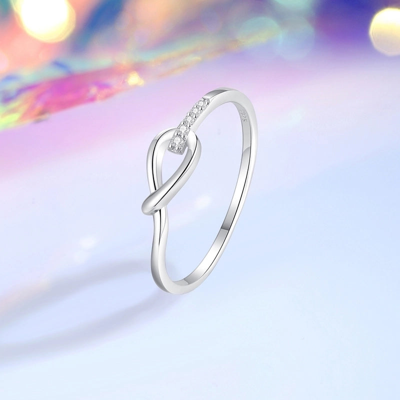 925 Sterling Silver Zircon Geometric Rings