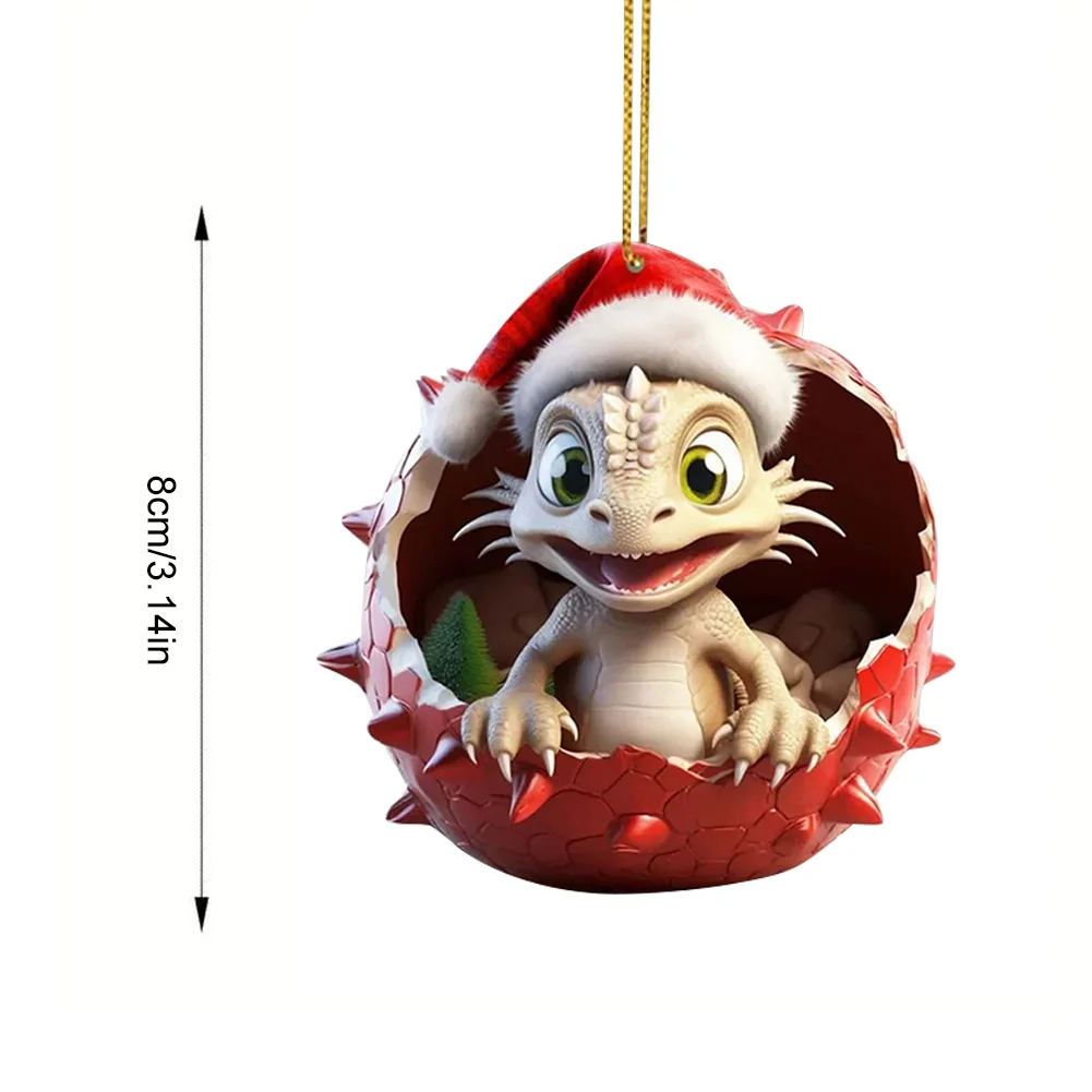Christmas Dragon Egg Pendants Acrylic Cute Dragon Baby Decor Home Party Supplies