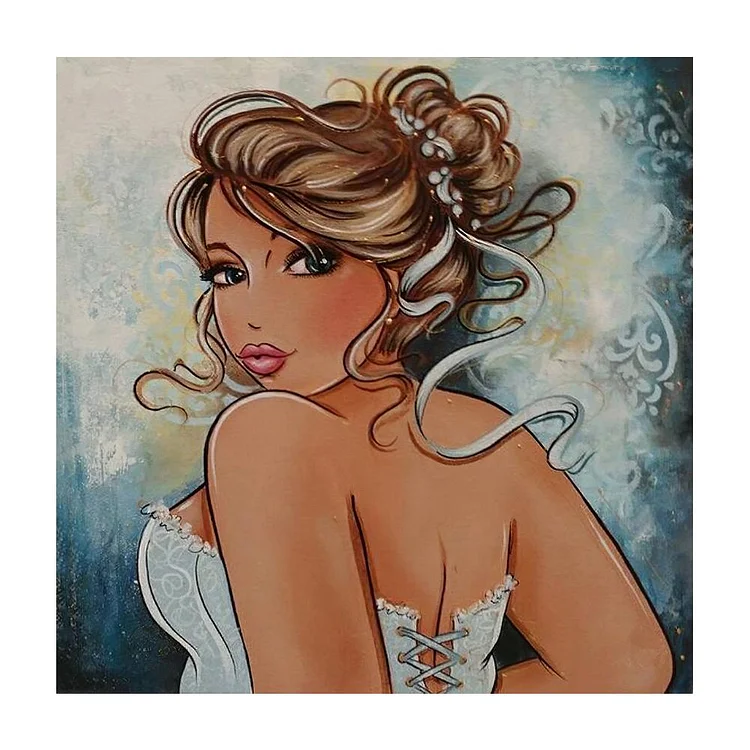 Noble Lady - Full Round Drill Diamond Painting - 40x40cm(Canvas)