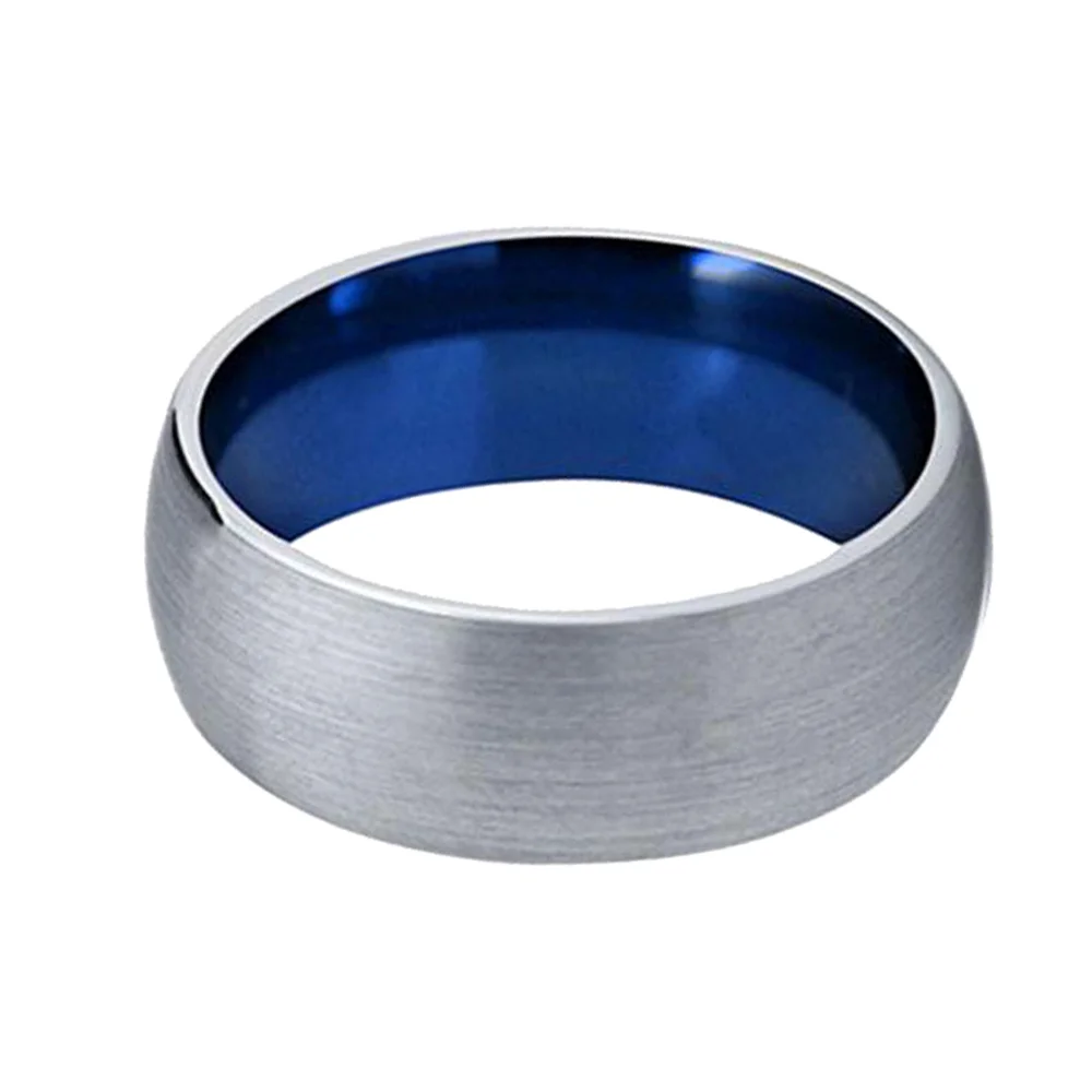 Tungsten Carbide Dome Rings Surface Brushed Polish Finished Couple Ring