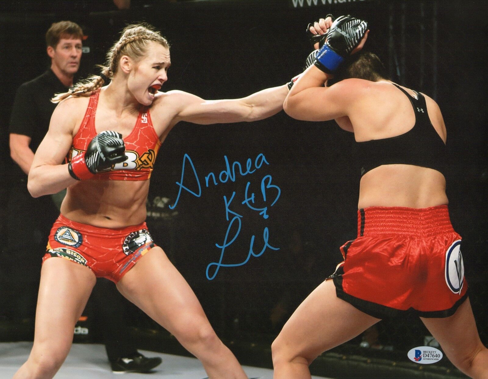 Andrea KGB Lee Signed 11x14 Photo Poster painting BAS Beckett COA UFC LFA Invicta FC Autograph 5