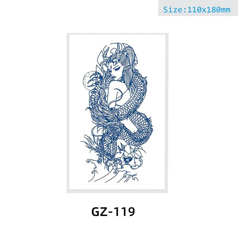 Net Red Herbal Juice Semi-permanent Waterproof Sweat-proof Tattoo Masking Scar Tattoo Sticker Herbal Juice Tattoo Sticker