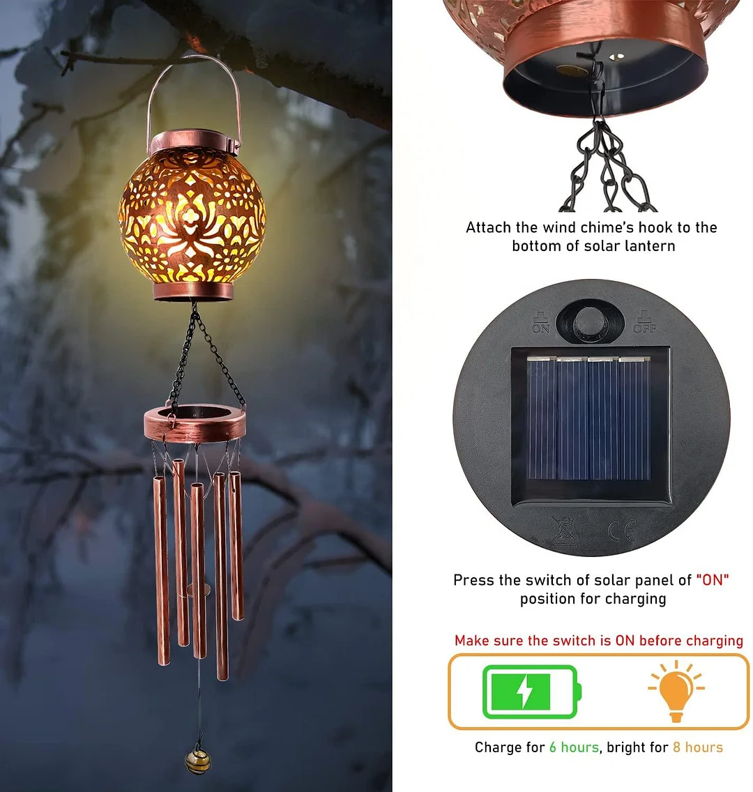 Hanging Solar Wind Chimes Lights