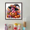 Halloween Pumpkin Flamingo-14CT Counted Cross Stitch 40*40cm/15.75*15.75in tapestrymarket