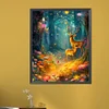 (US Only)Partial AB Diamond Painting - Full Round Drill - Fawn and Dream Forest (Canvas|45*55cm)