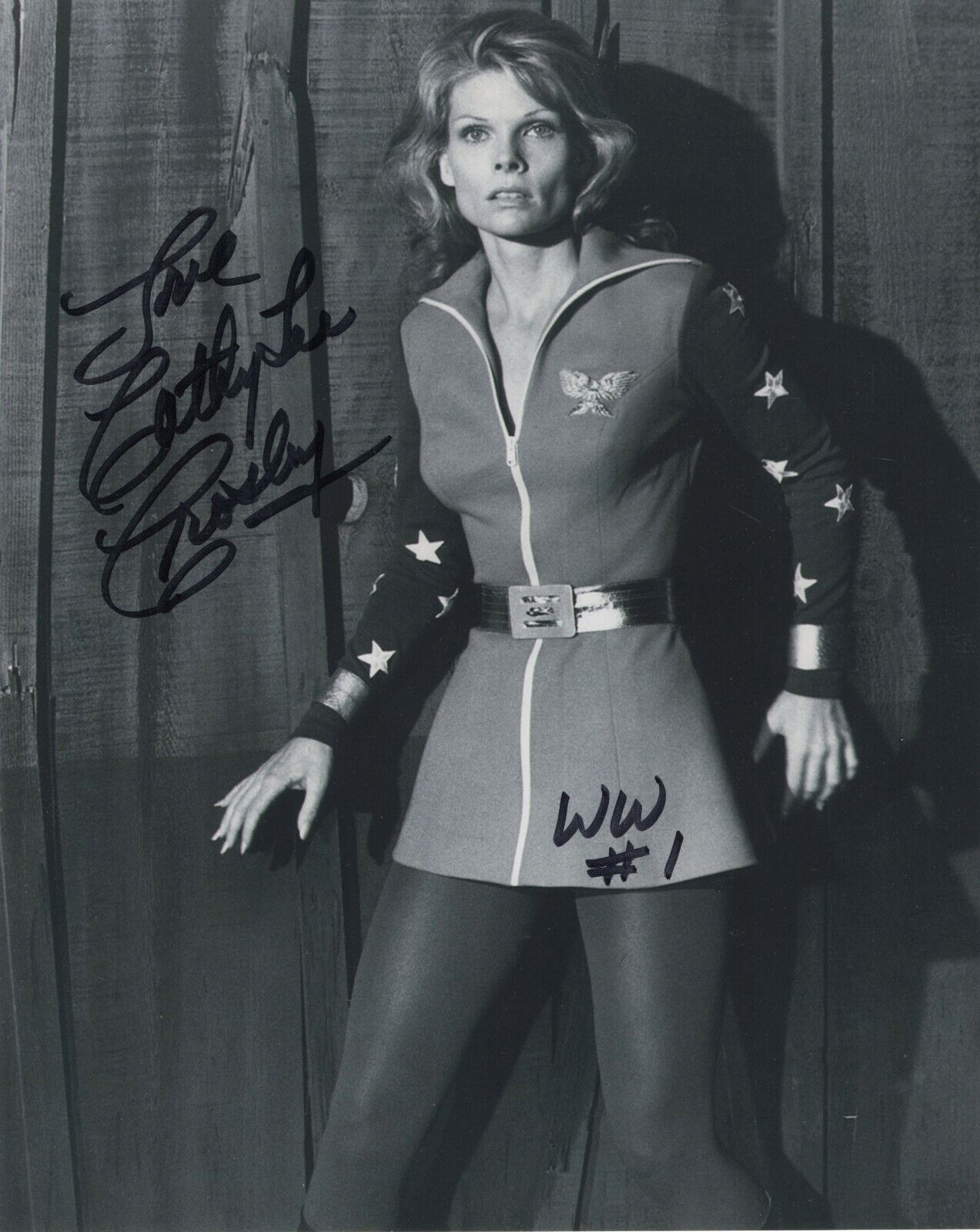 CATHY LEE CROSBY SIGNED AUTOGRAPH SEXY WONDER WOMAN 8X10 Photo Poster painting #2