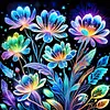 Diamond Painting -DIY Round Drill Colorful Flowers(40x40cm)