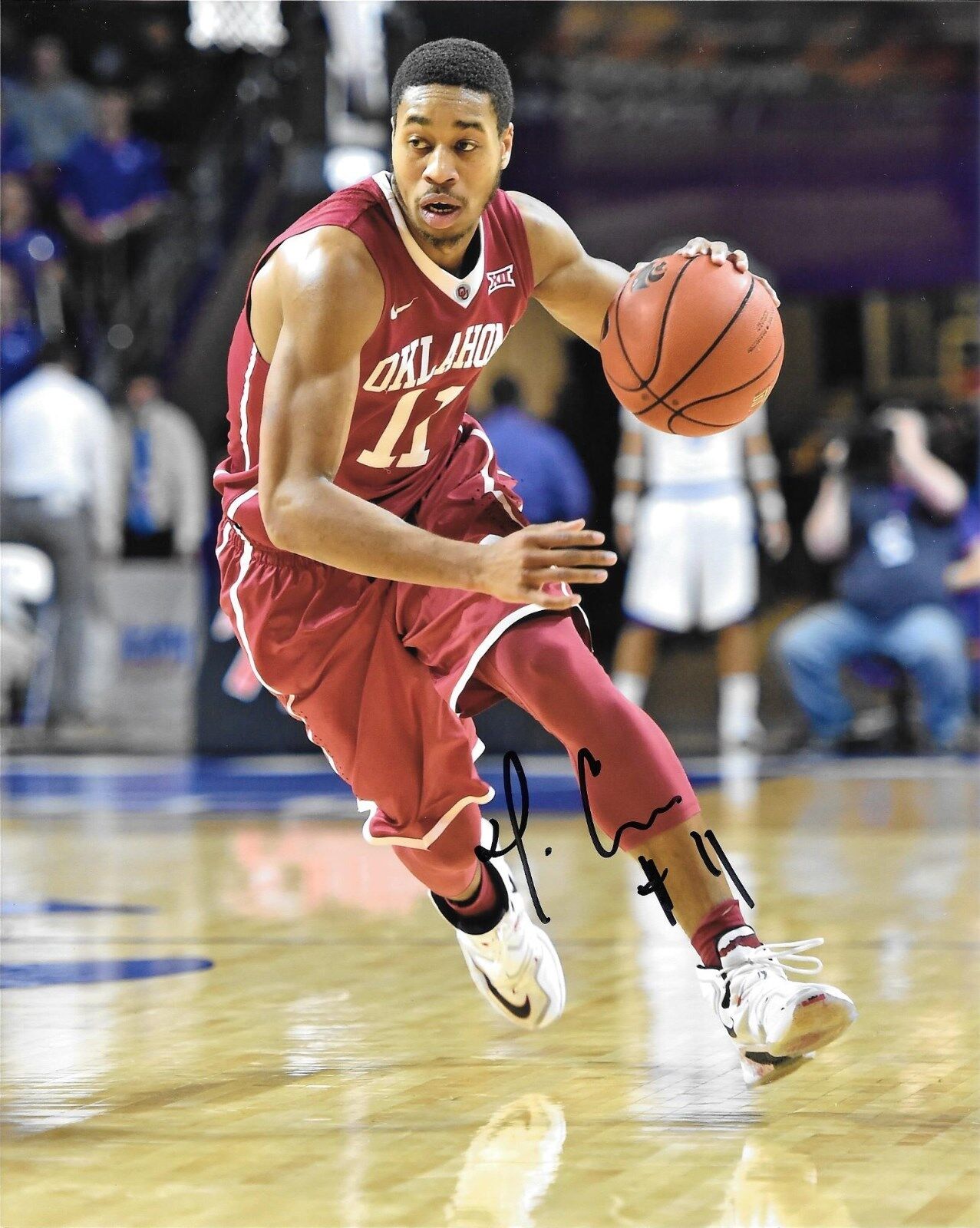 ISAIAH COUSINS HAND SIGNED OKLAHOMA SOONERS 8X10 Photo Poster painting W/COA OU