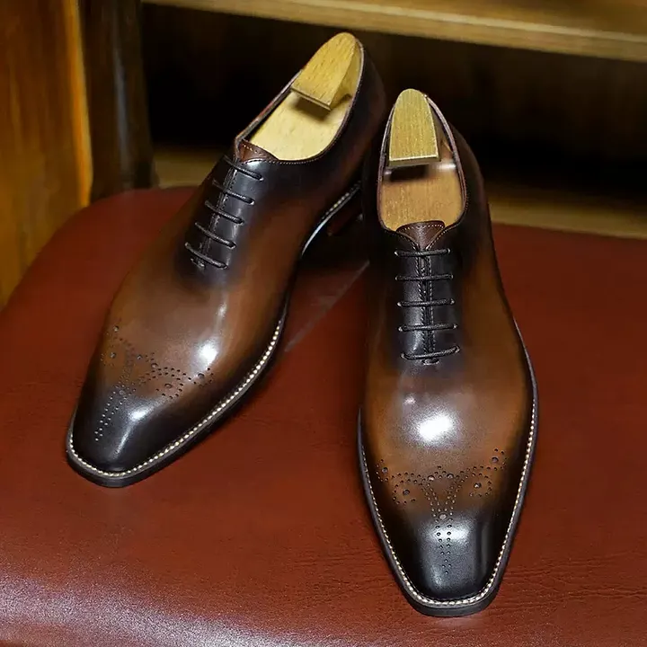 DANRRIO Handmade One-piece Oxford Business Leather Shoes DANRRIO.COM DANRRIO Handmade One-piece Oxford Business Leather Shoes DANRRIO.COM