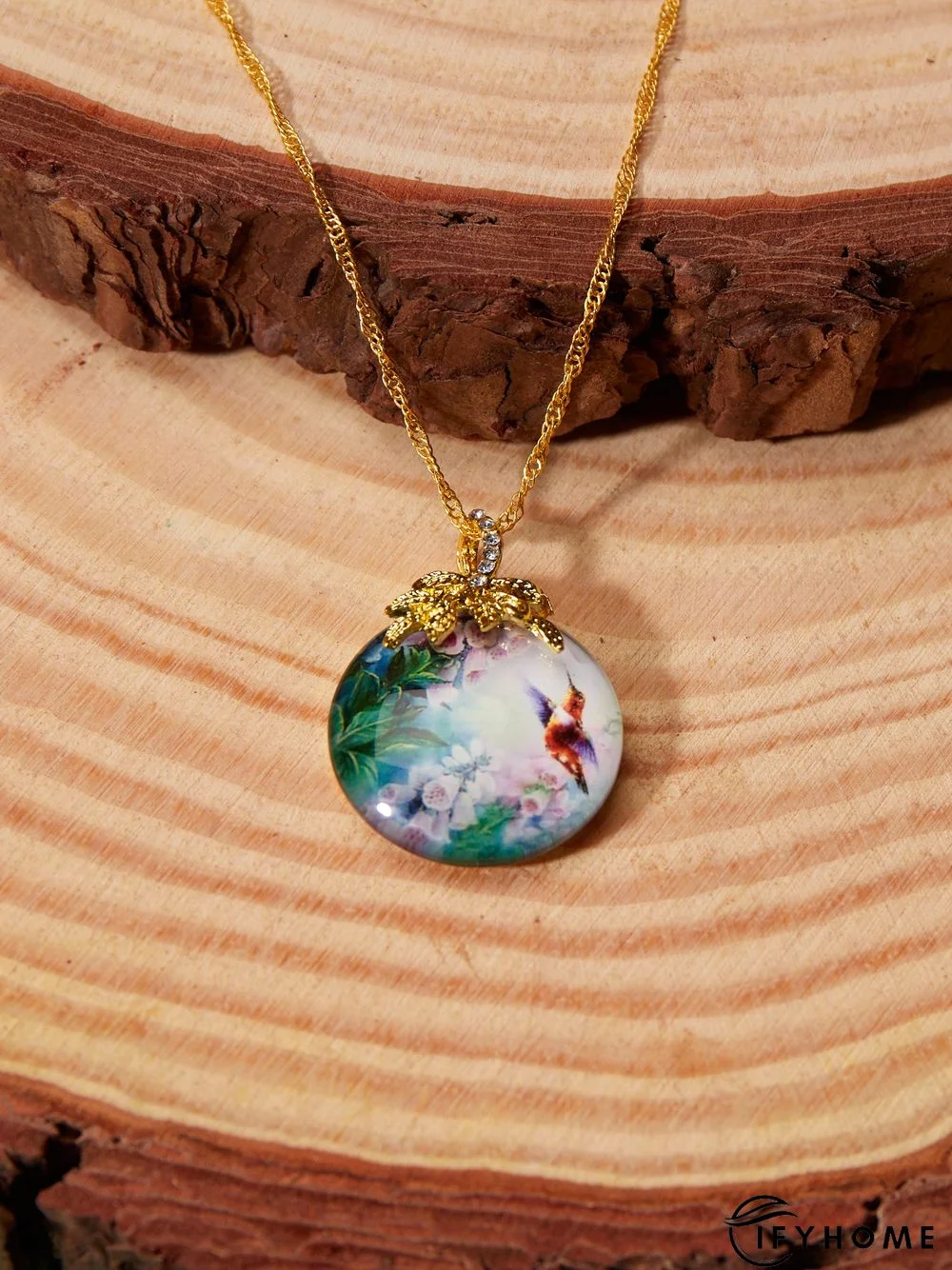 Creative Crystal Flower Bird Necklace | IFYHOME