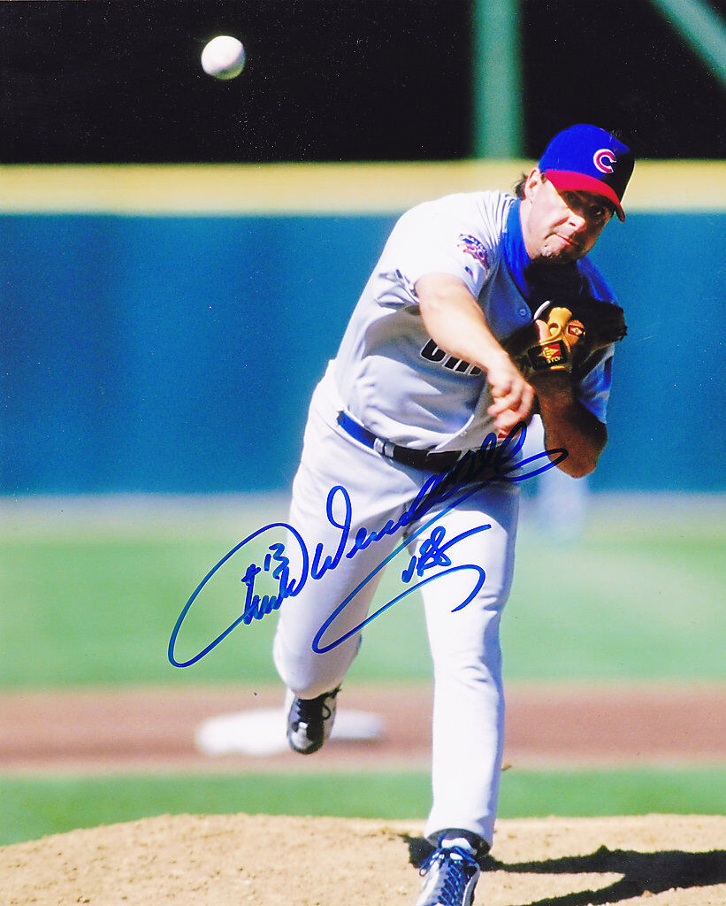 TURK WENDELL CHICAGO CUBS ACTION SIGNED 8x10