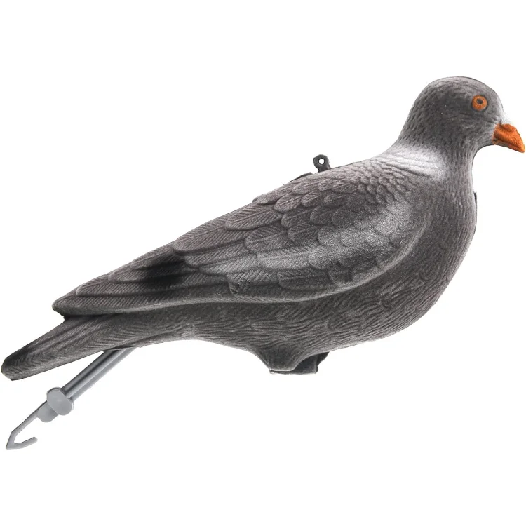 GUGULUZA 12 inch Dove Decoy for Hunting, 3D Realistic Full Body Flocked Pigeon Decoy with Stick Peg