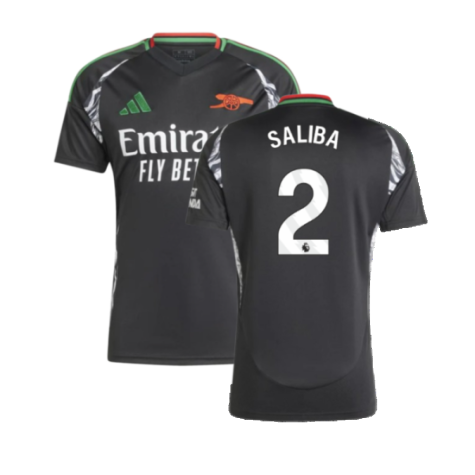 Arsenal William Saliba 2 Away Shirt Kit 2024-2025