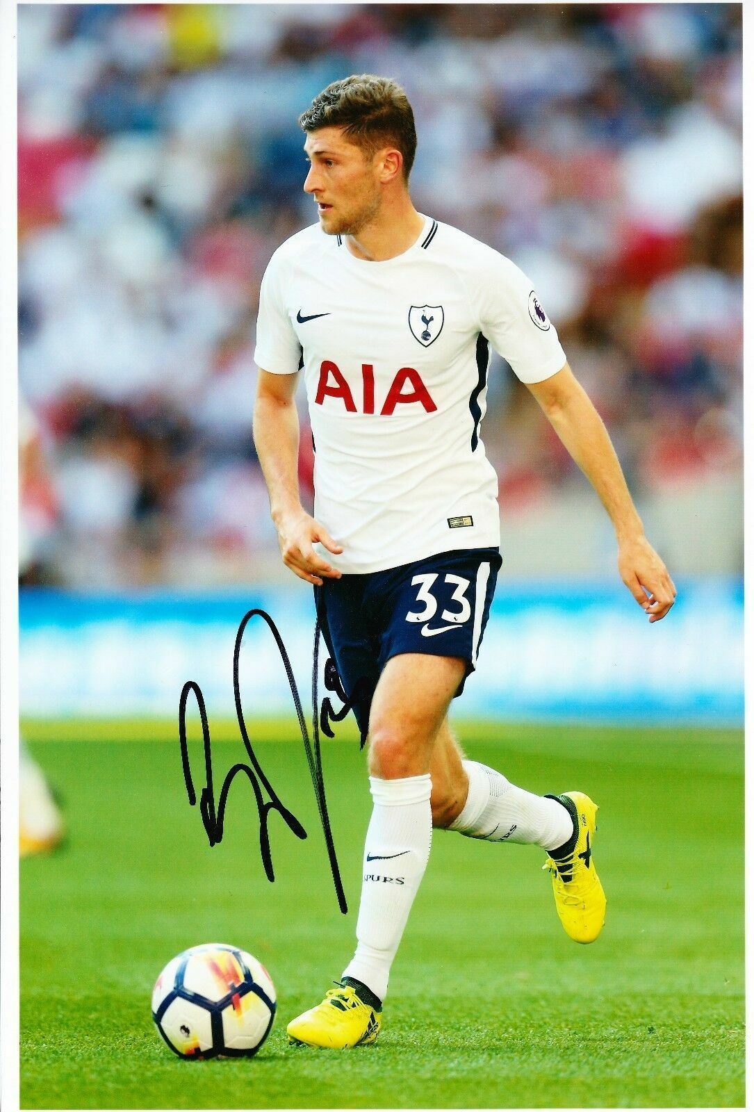 Ben Davies Signed 12X8 Photo Poster painting SPURS Tottenham Hotspur AFTAL COA (1656)