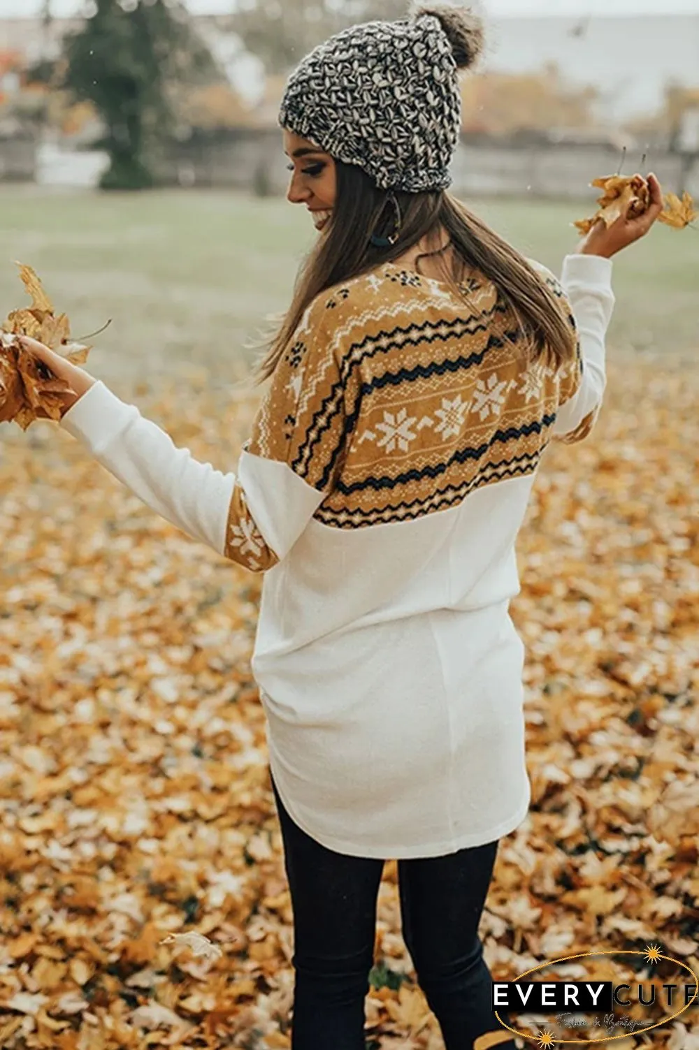 Yellow On Santa's Nice List Shift Blouse