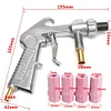 Sandblaster Air Siphon Feed Blast Gun with 1 Metal + 4 Ceramic Nozzle Tips