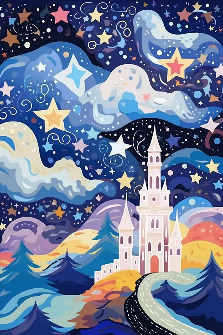 Wonderland Castle 40*60CM(Canvas) Diamond Painting gbfke