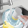 Electric Spin Scrubber Rechargeable Handheld Cleaning Brush with 5 Brush Heads