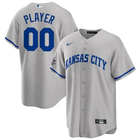 Youth Kansas City Royals Gray 2025 MLB All-Star Game Away Custom Replica Jersey