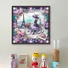 Girl Under Eiffel Tower-11CT Stamped Cross Stitch 40*40cm/15.75*15.75in tapestrymarket