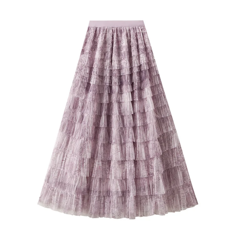 Nigikala Nigikala Dress Women's Half-Dress Dress 2025 New Cake Skirt Showing Thin Long Mesh Dress Level Half Skirt 0327