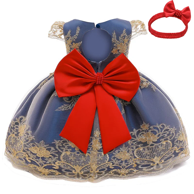 Uveng Flower Lace Baby Girl Dress Wedding Party Children Girls Clothing 0-8 Years Princess Pageant Kids Dresses for Girls Costume