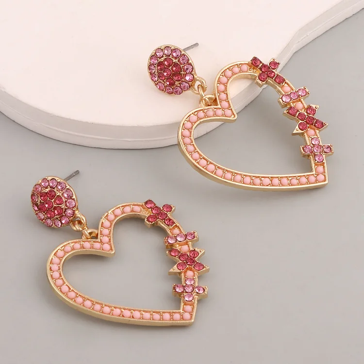 Sweet Heart-shaped Earrings